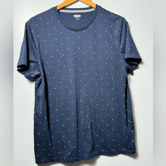 Old Navy medium All Over Print Men Blue T-shirt.. size M soft Wash - Picture 2 of 8
